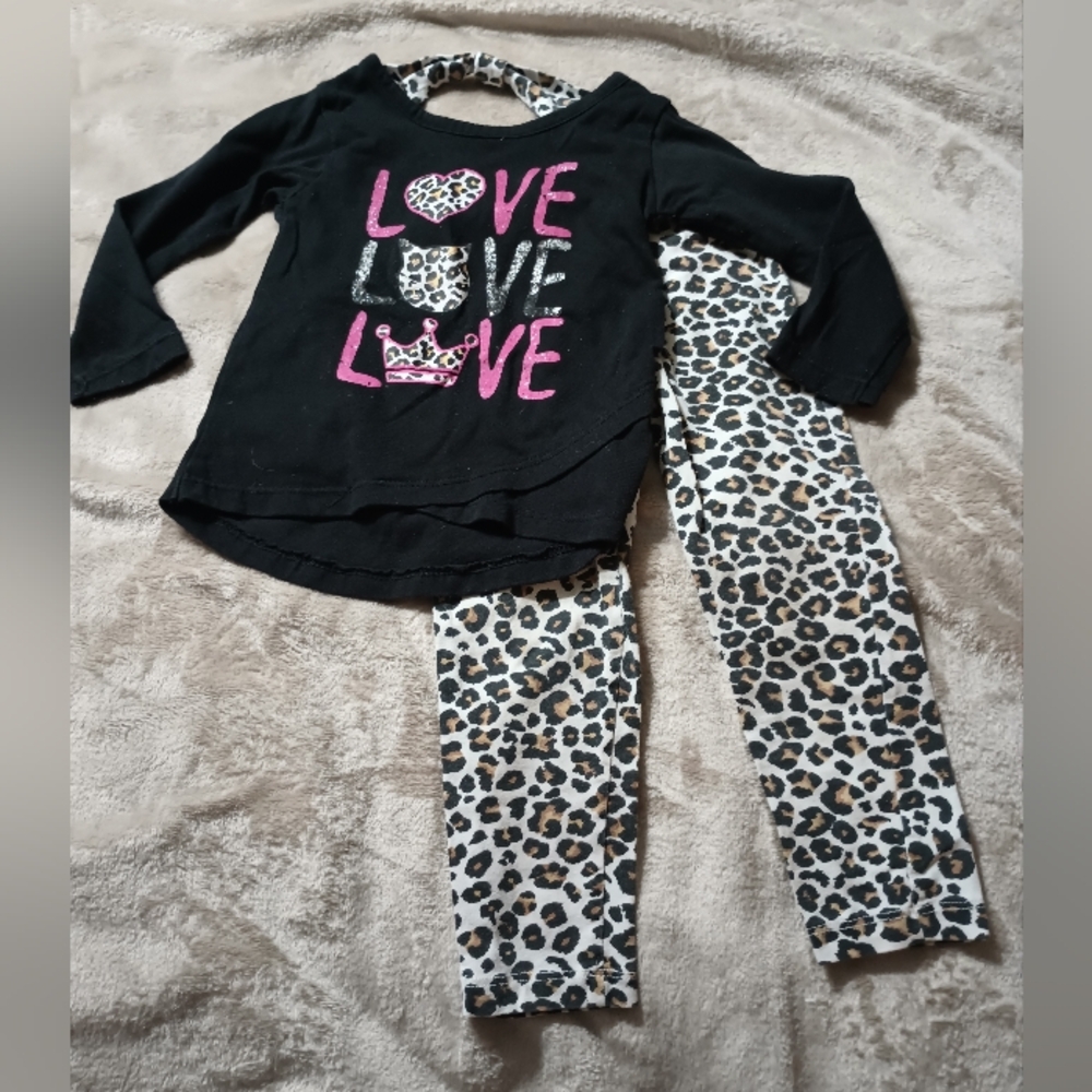 Red Love Black Top with Heart Accent